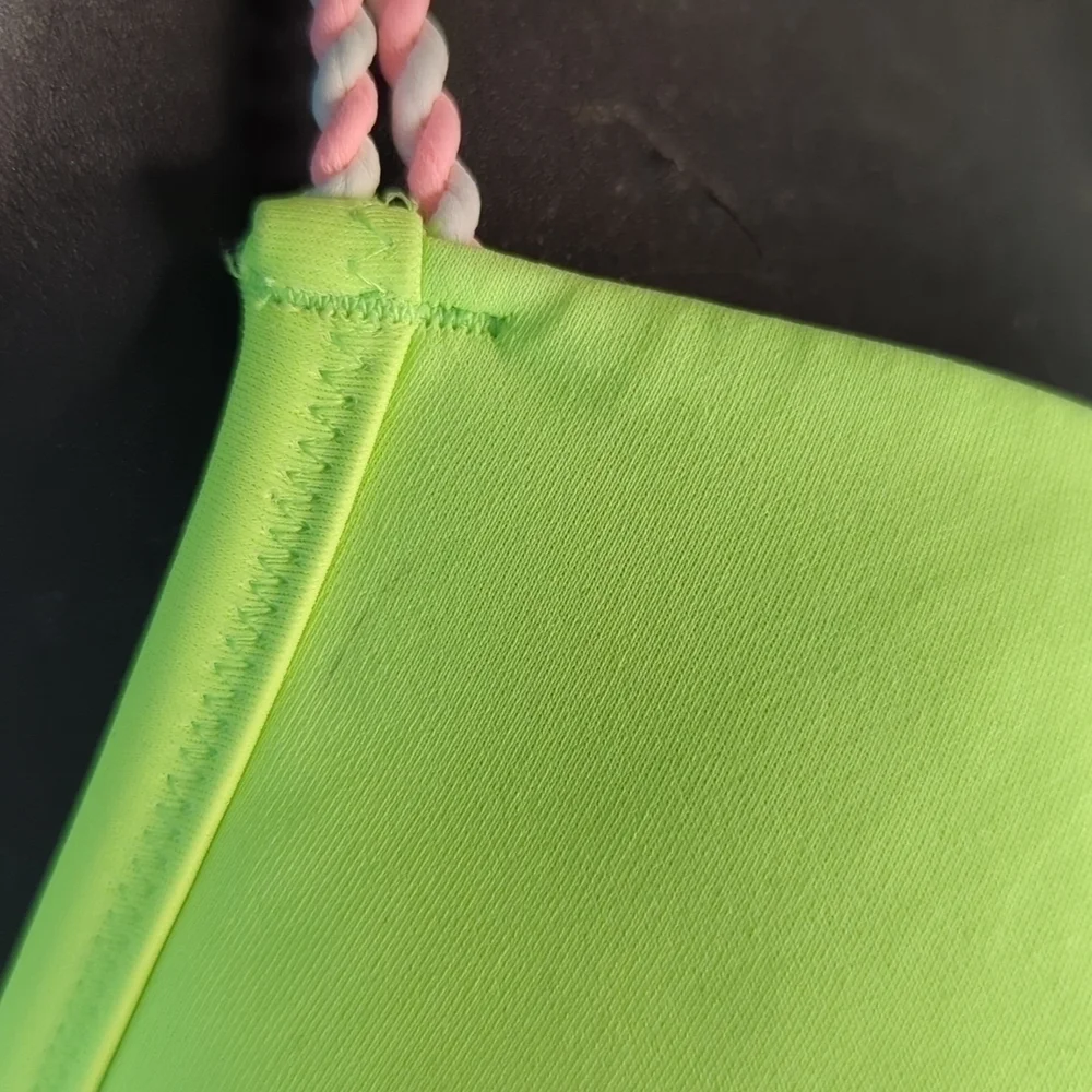 VICTORIA'S Secret Bikini Top Neon Green Push-up 32DD - Picture 4 of 5